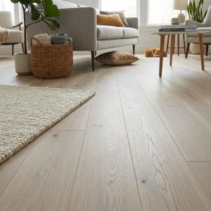 PARQUET PREFINITI - Rovere 1 Strip - Light White - Verniciato Bianco - Spazzolato-4